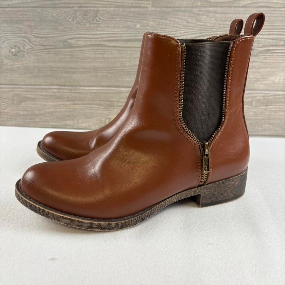 Rocket Dog Brown Leather Chelsea Ankle Boots